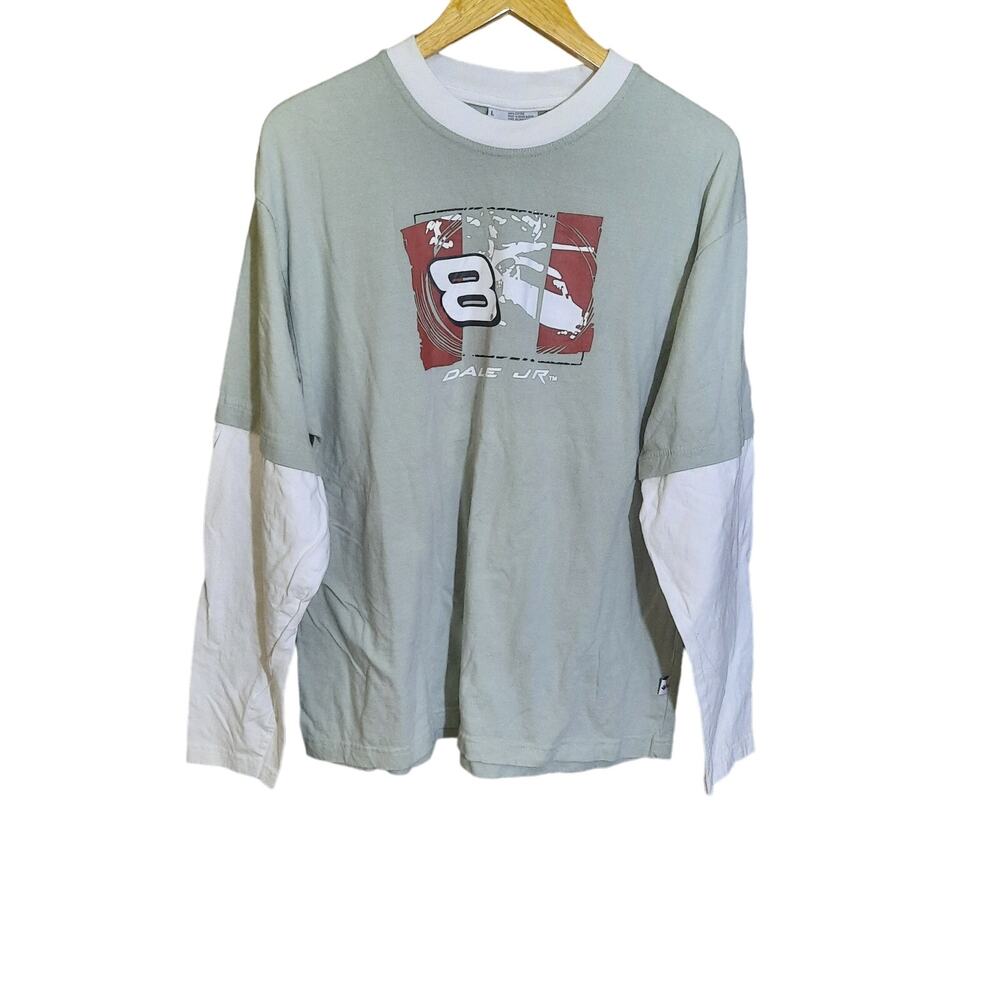 Chase Authentics Dale Jr Nascar Layered Long Sleeve T-Shirt Size Large
